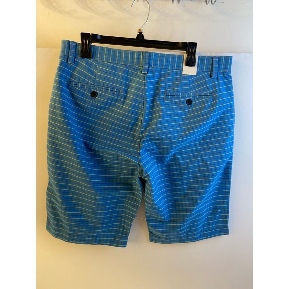 New Fossil shorts Sutton‎ plaid light blue size 33